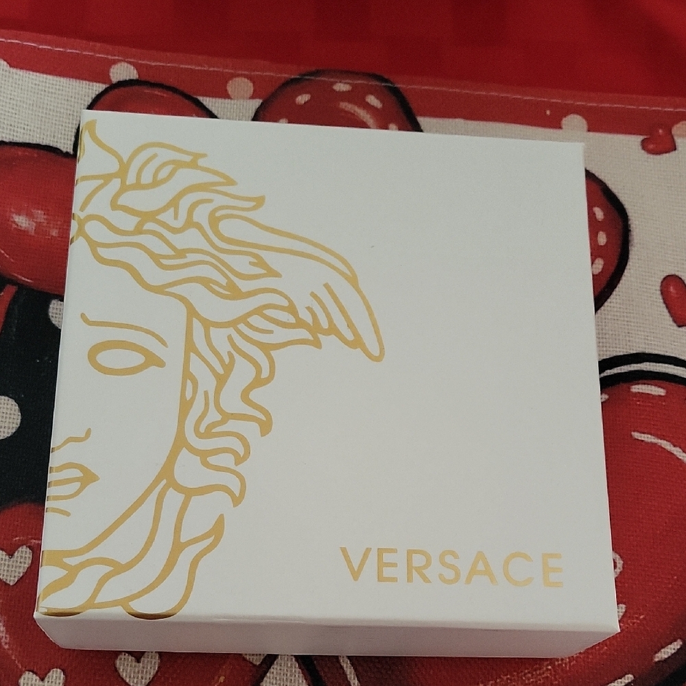 Versace White Box with Gold Medusa Design Dustbag & Ribbon